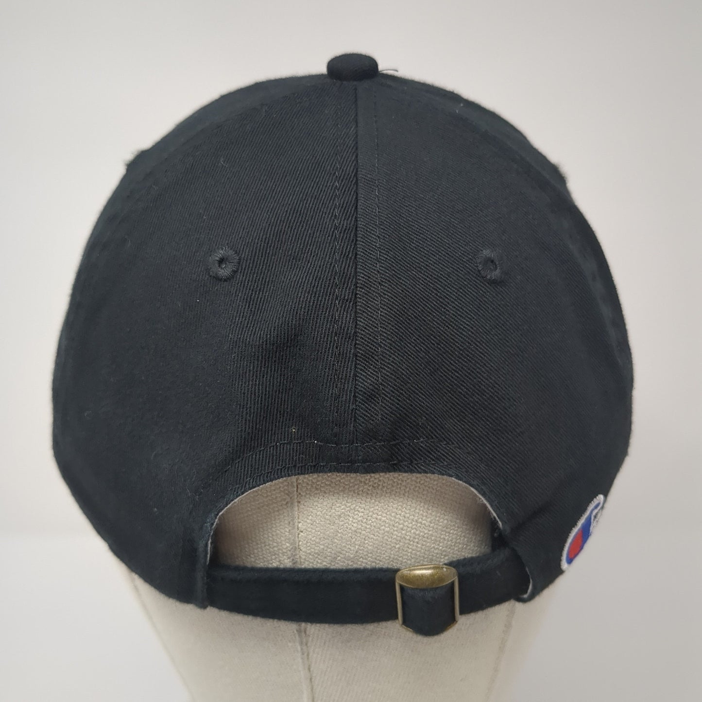 Champion Spell Out Slideback Hat Black One Size Adjustable Embroidered