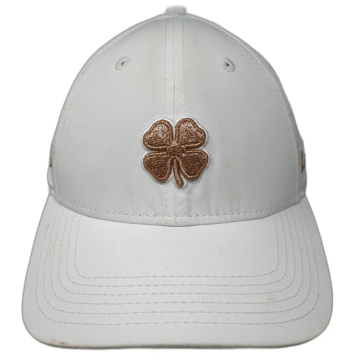 Black Clover Baseball Cap White OSFM Live Lucky Journeys Mountain Slideback Hat