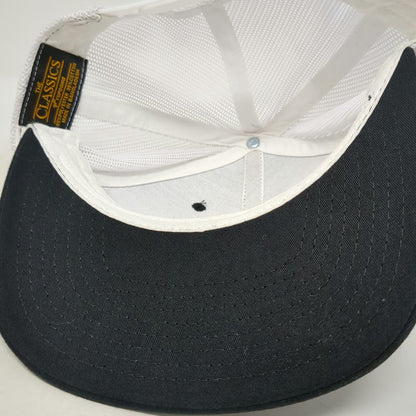 Yupoong Trucker Hat Black White One Size Mesh Back Banshee Bird Graphic Patch