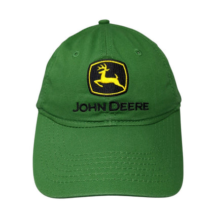 John Deere Strapback Hat Green One Size Adjustable Embroidered Logo