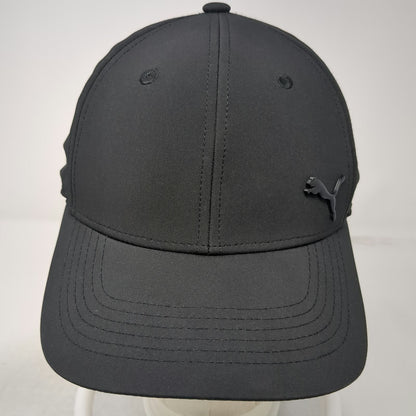 Puma Baseball Cap Black One Size Stretch Fit Performance Raised Logo Sport Hat