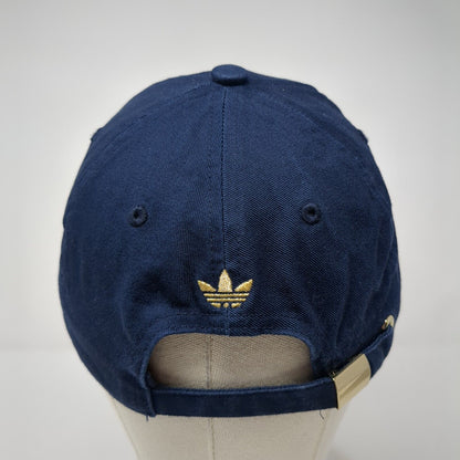 Adidas Slideback Hat Blue One Size Adjustable Embroidered Trefoil 6 Panel