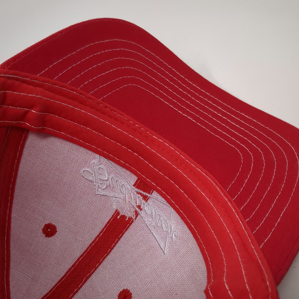 Budweiser Baseball Cap Red One Size Strapback Logo Contrast Stitching Hat