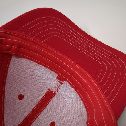 Budweiser Baseball Cap Red One Size Strapback Logo Contrast Stitching Hat