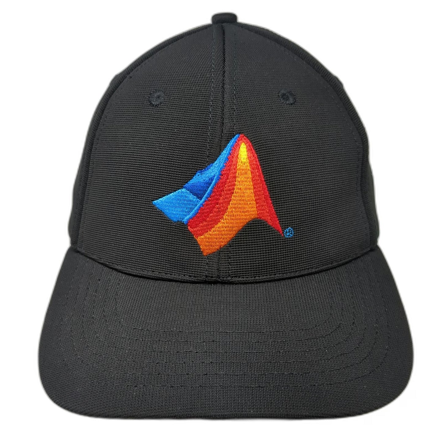 Baseball Cap Black XL Fitted MATLAB MathWorks Logo Embroidered Performance Hat