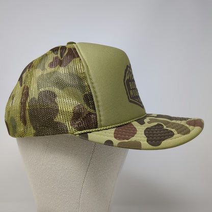 OTTO Trucker Hat Green Brown Camo One Size Boulder Mountain Tour Snapback Mesh