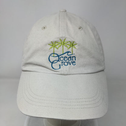 Ocean Grove Slideback Hat Tan One Size Adjustable Embroidered Anvil Cotton