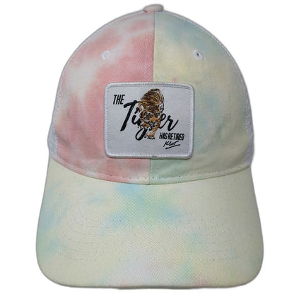 OC Trucker Hat Pink One Size Tie-Dye Mesh Snapback Tiger Retired Patch Hat