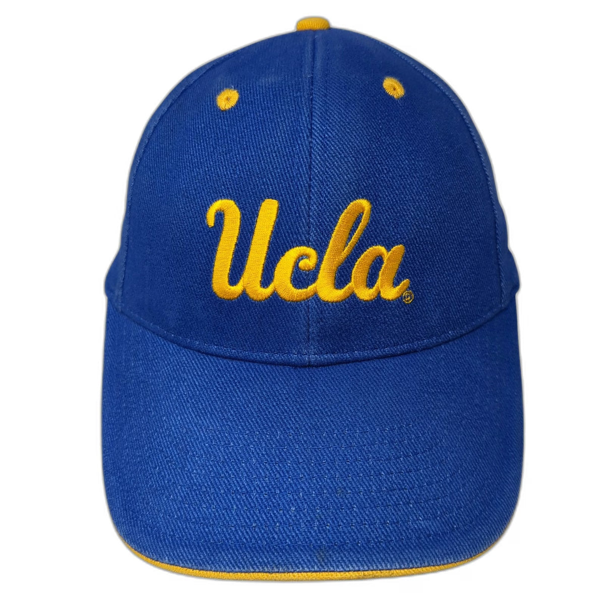 Signatures UCLA Bruins NCAA Blue Yellow One Size Strapback Cap Script Logo Hat