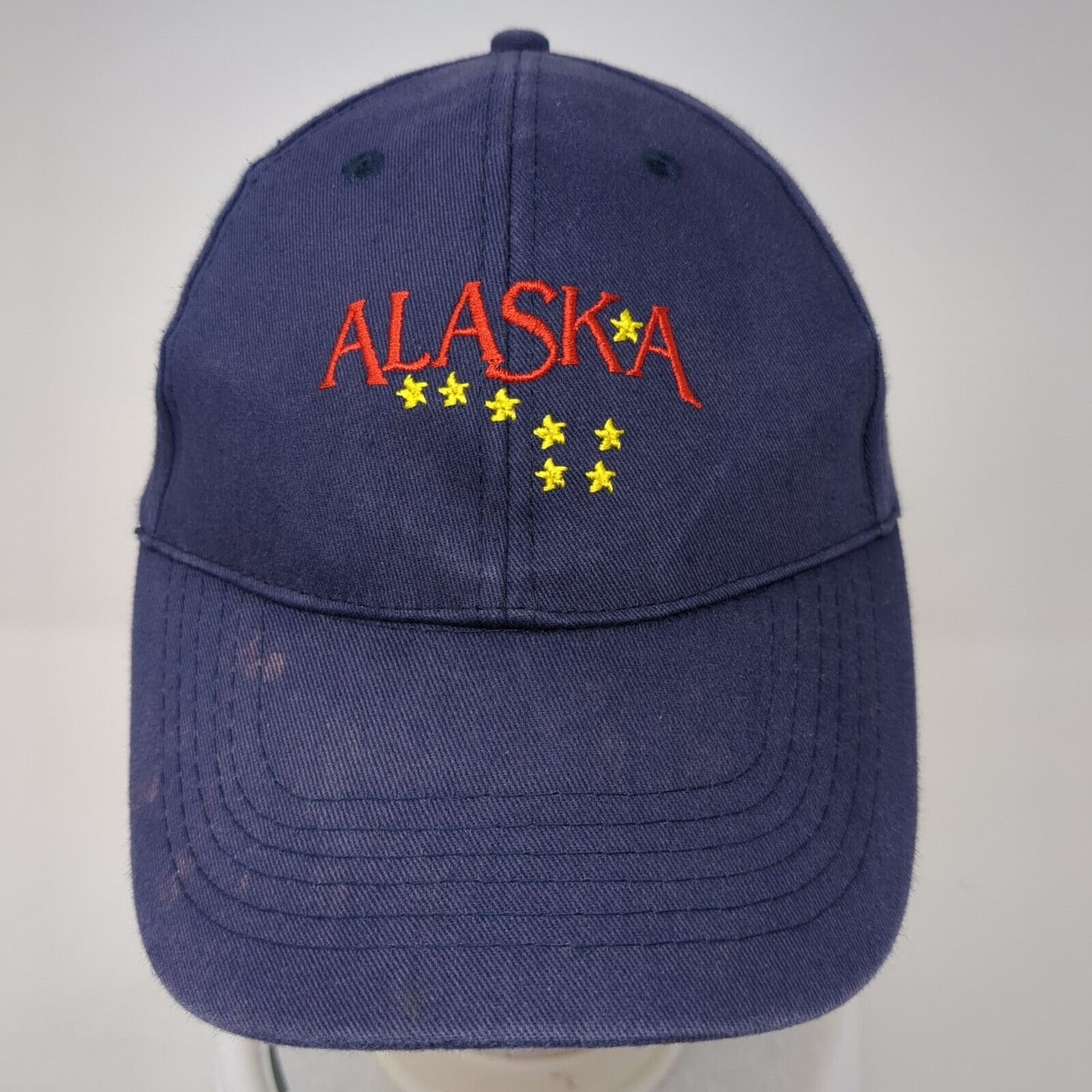 Alaska Strapback Hat Blue One Size Adjustable Embroidered Arctic Circle