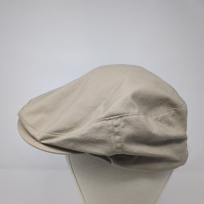Young An Hat Company Newsboy Cap Beige One Size Adjustable Lightweight Blank