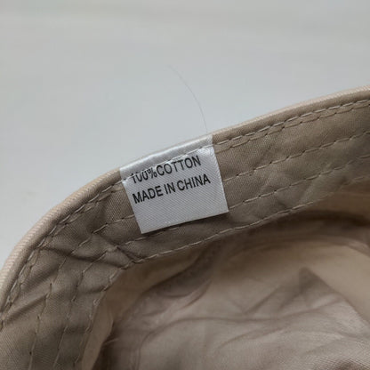 Unbranded Slideback Cadet Army Cap Hat Tan One Size Beaded Bow