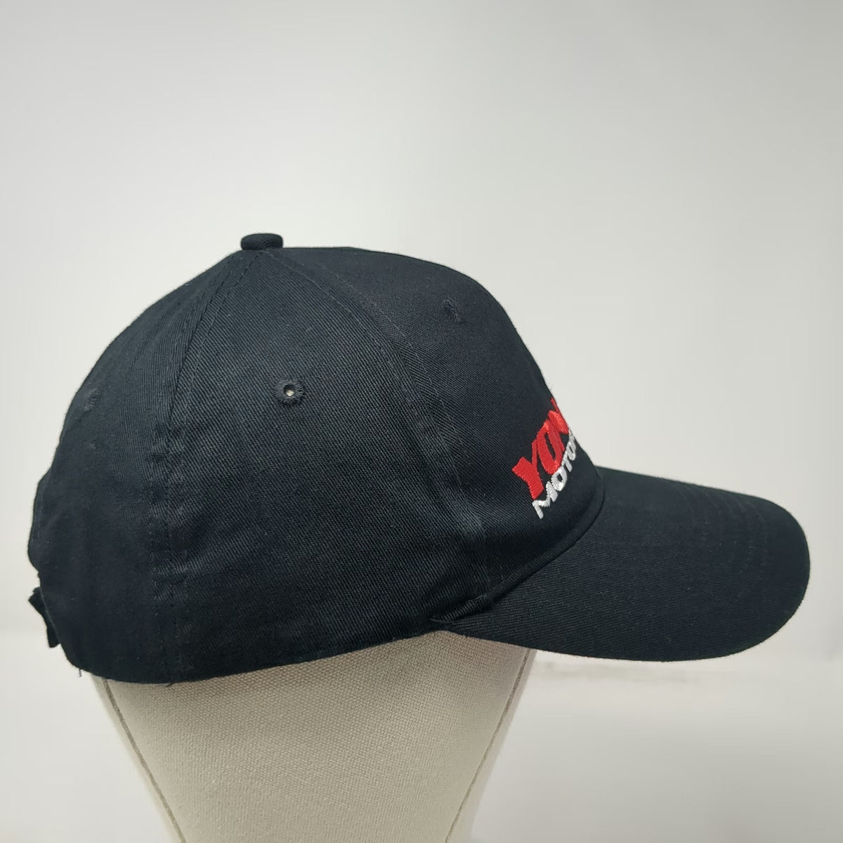 Yonaka Motorsports Baseball Cap Black One Size Strapback Red White Logo Hat