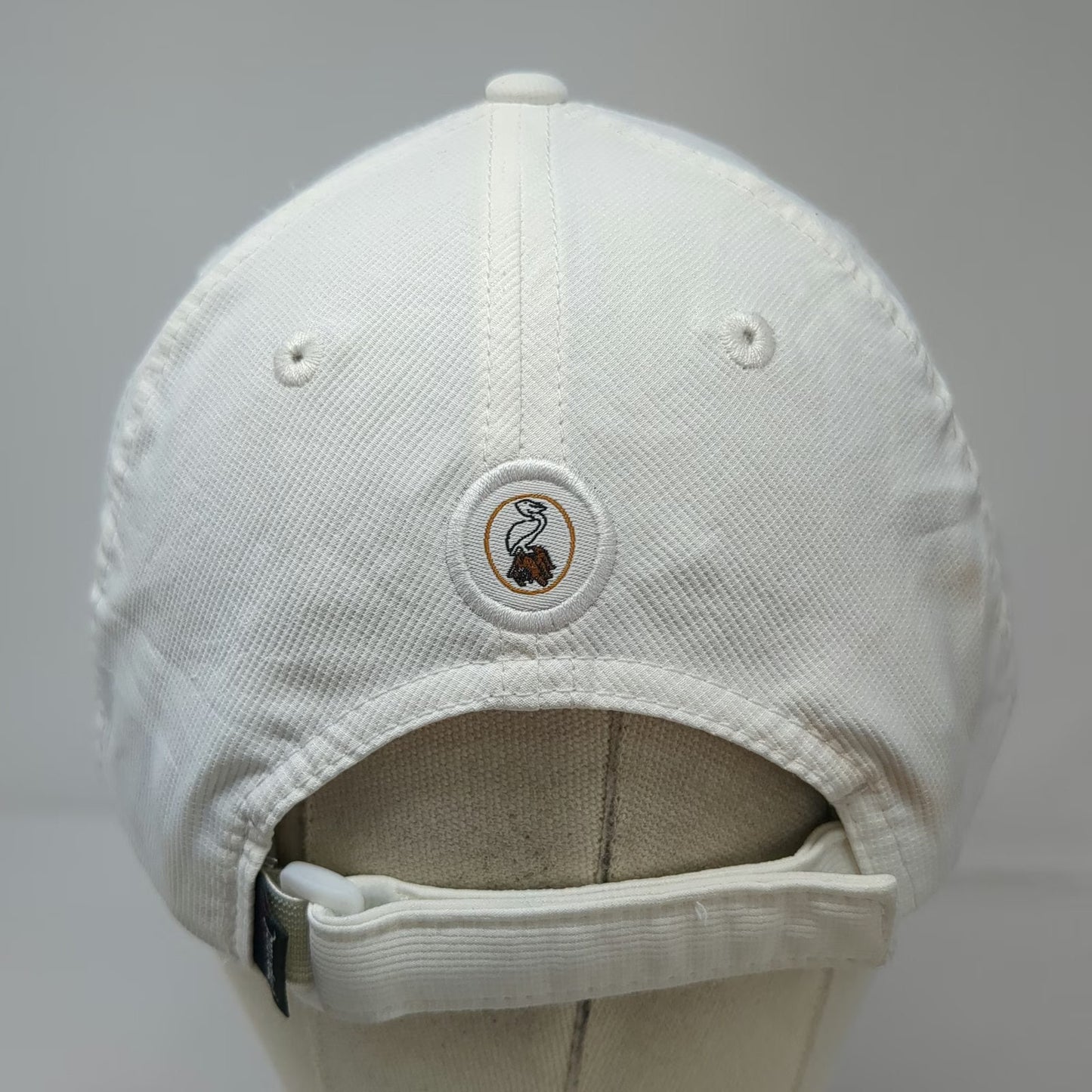 Imperial LTC White Baseball Cap One Size Slideback US Flag Bird Performance Hat