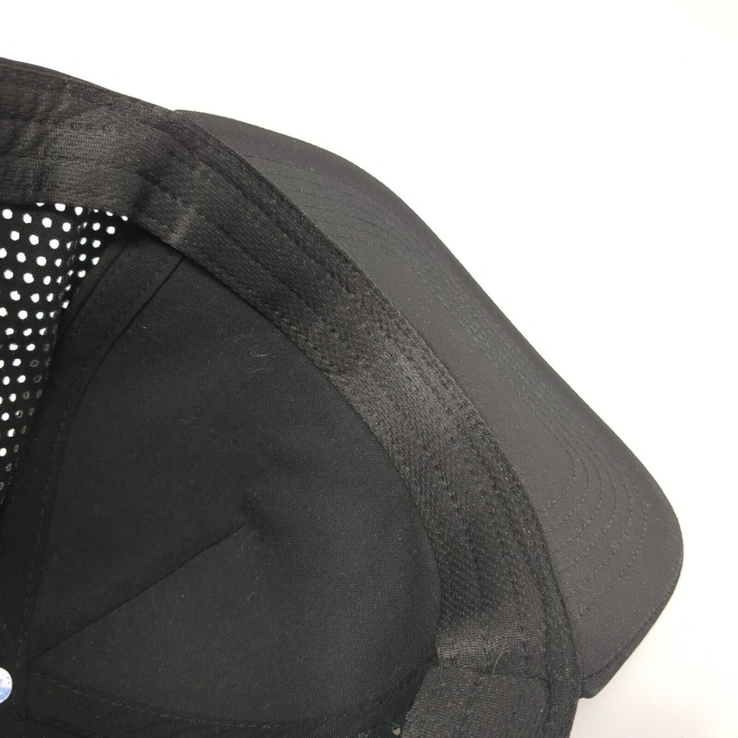 LinQ Snapback Hat Black One Size Adjustable Laser Cut Perforated Solid