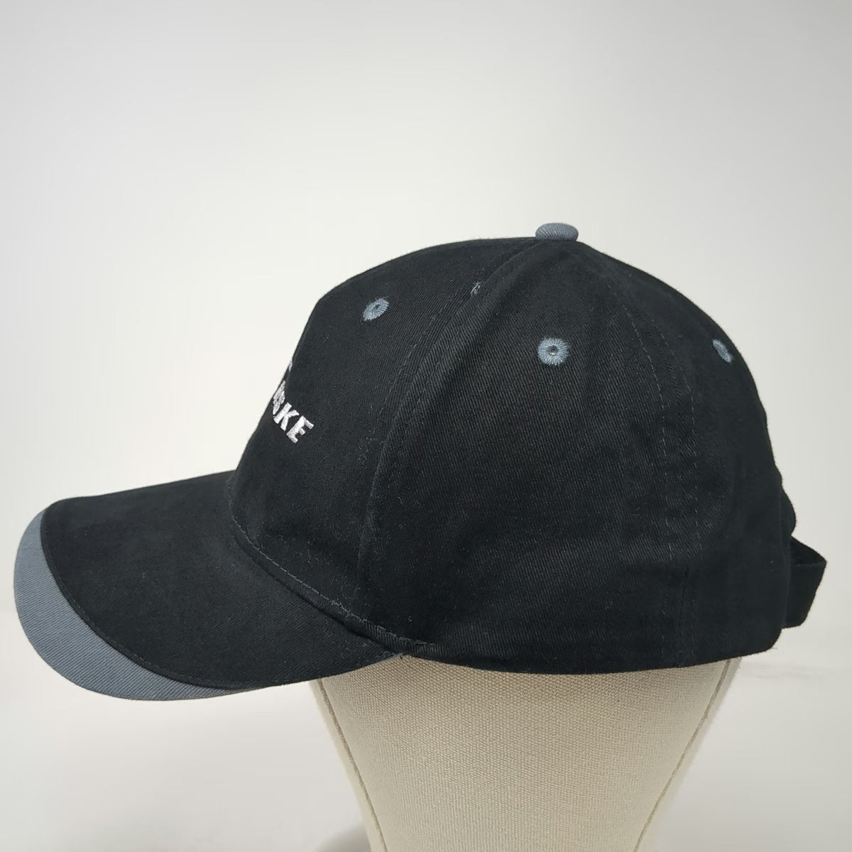 Sportsman Penske Baseball Cap Black Gray OSFM Embroidered Cotton Strapback Hat