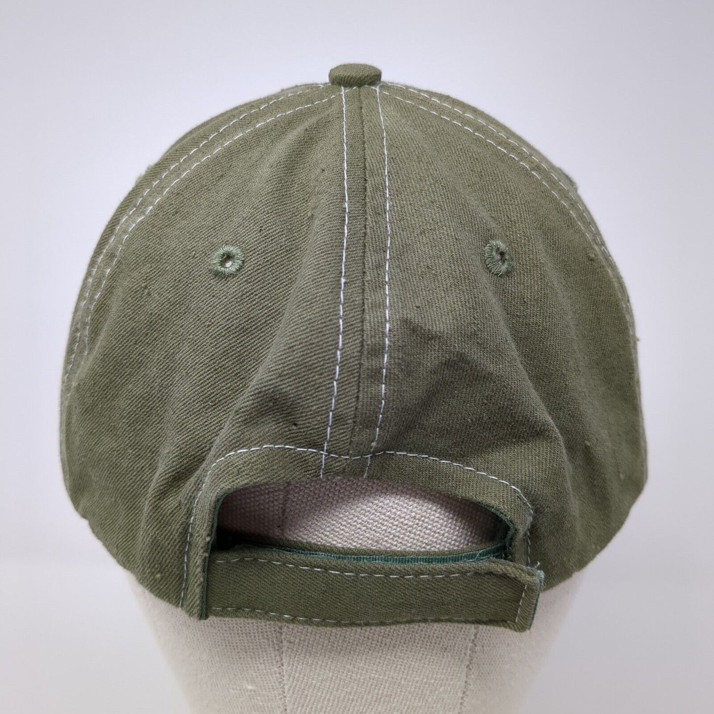 Colorado Flag Strapback Hat Green One Size Adjustable Embroidered