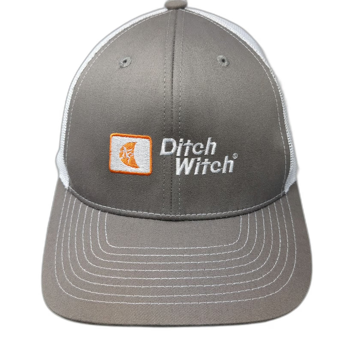 Lindo Trucker Hat Gray White One Size Mesh Snapback Ditch Witch Logo Hat