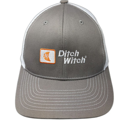Lindo Trucker Hat Gray White One Size Mesh Snapback Ditch Witch Logo Hat