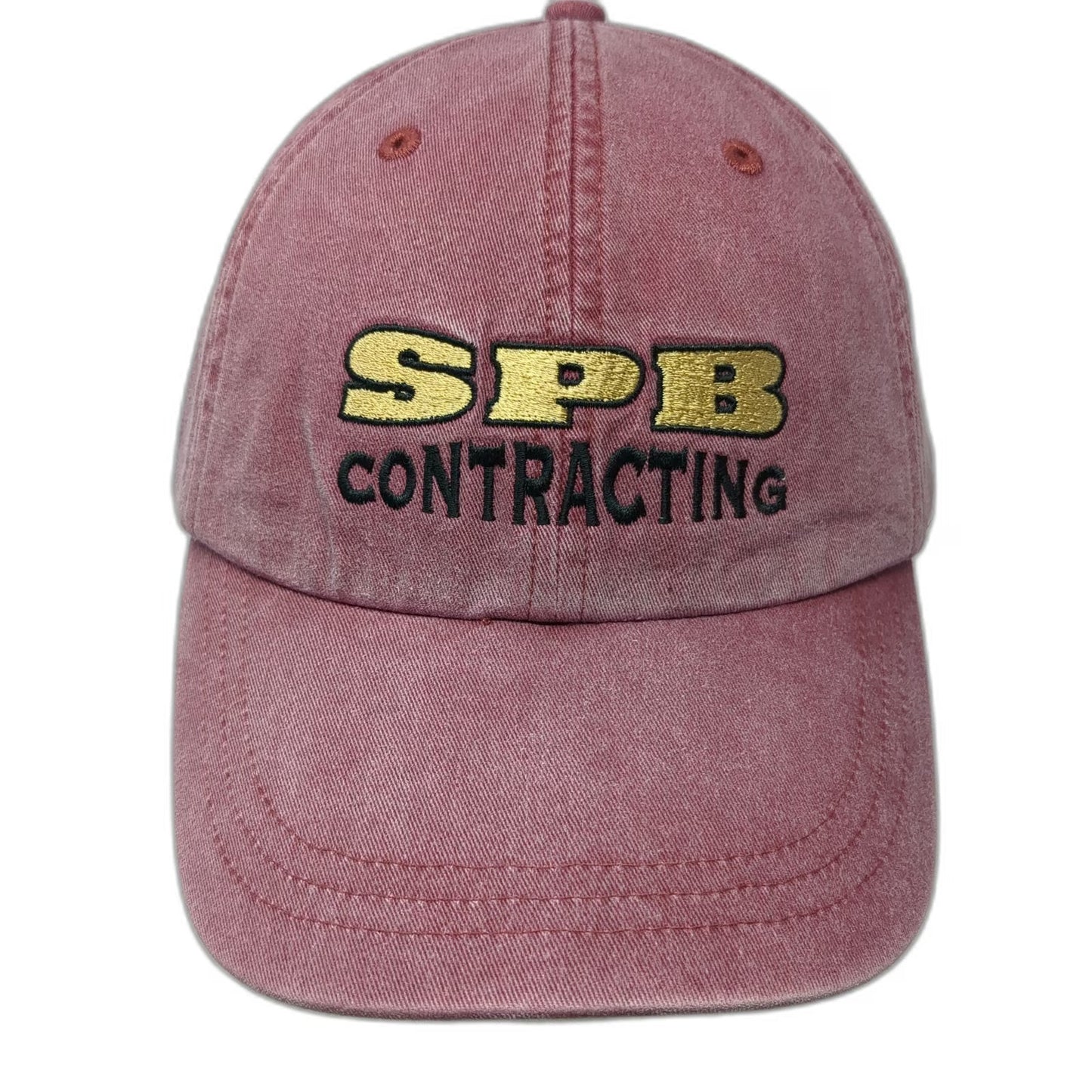 Adams Baseball Cap Red One Size SPB Contracting Slideback Leather Strap Hat