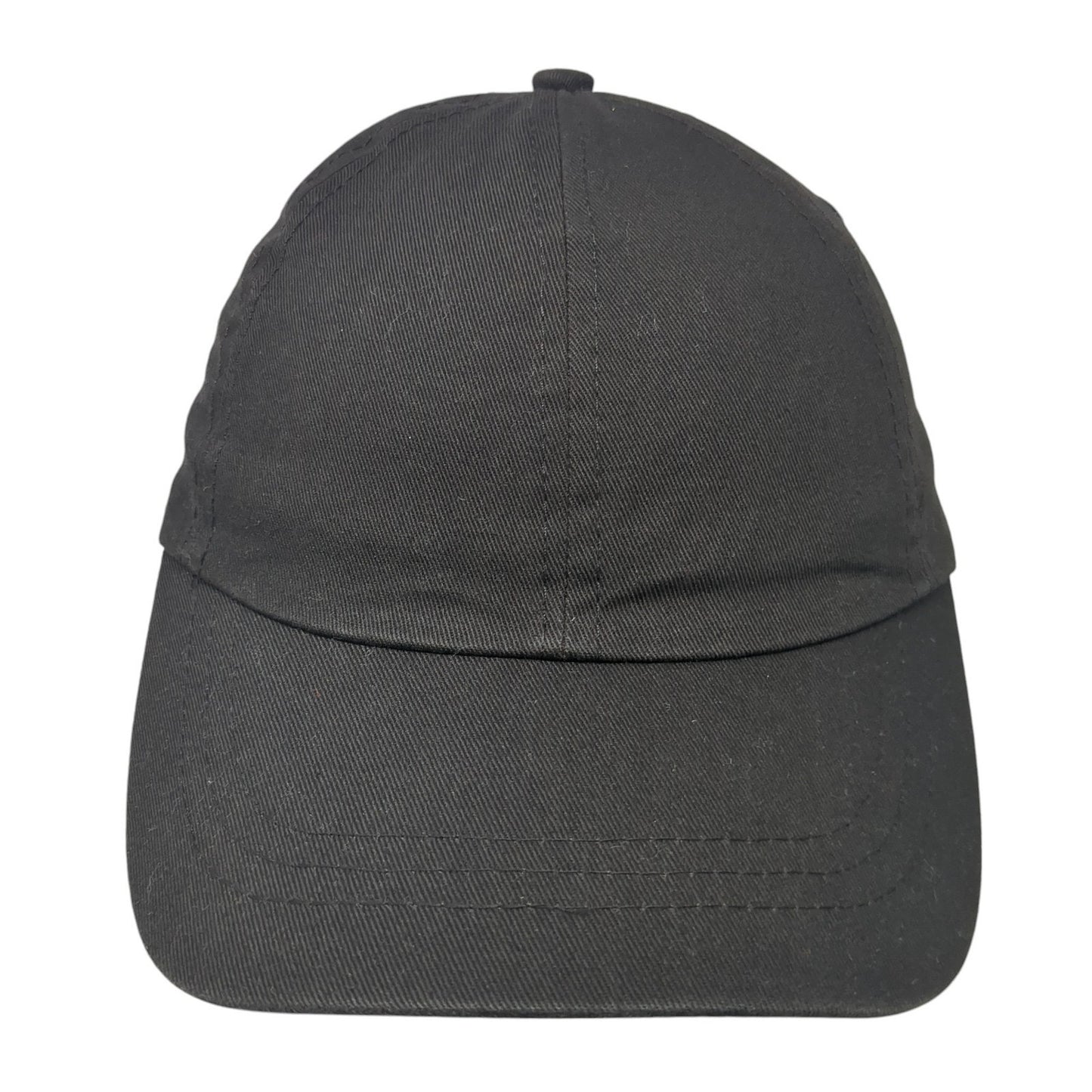 Unbranded Strapback Hat Solid Black One Size Solid Outdoor Adjustable