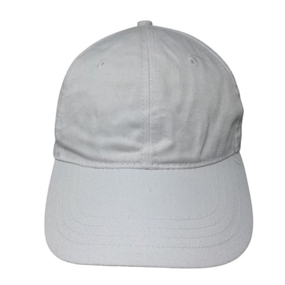 Unbranded Strapback Hat White One Size Adjustable Vented Holes 6 Panel Blank
