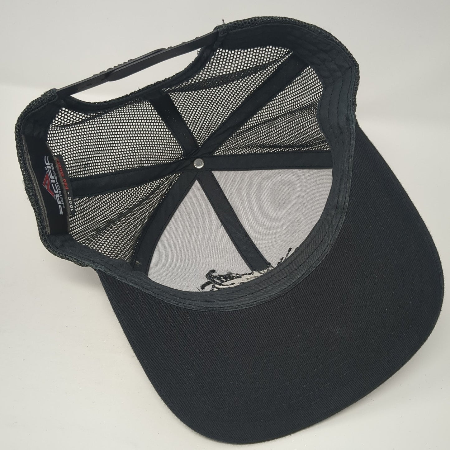 Fusion Snapback Mesh Back Trucker Hat Black One Size Pacific Headwear