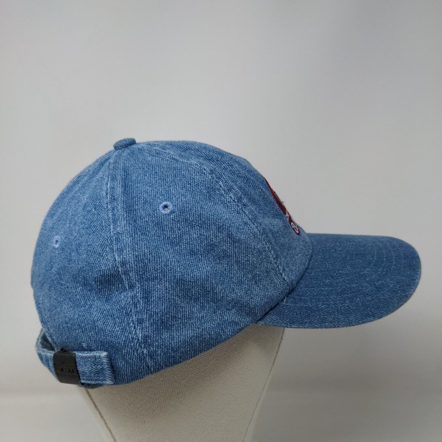 Chef Bruce Aidells Slideback Hat Blue One Size Embroidered Denim Nissin Cap