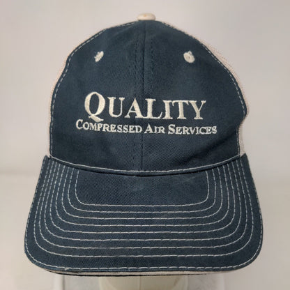Quality Compressed Air Services Strapback Mesh Back Trucker Hat Blue OSFM