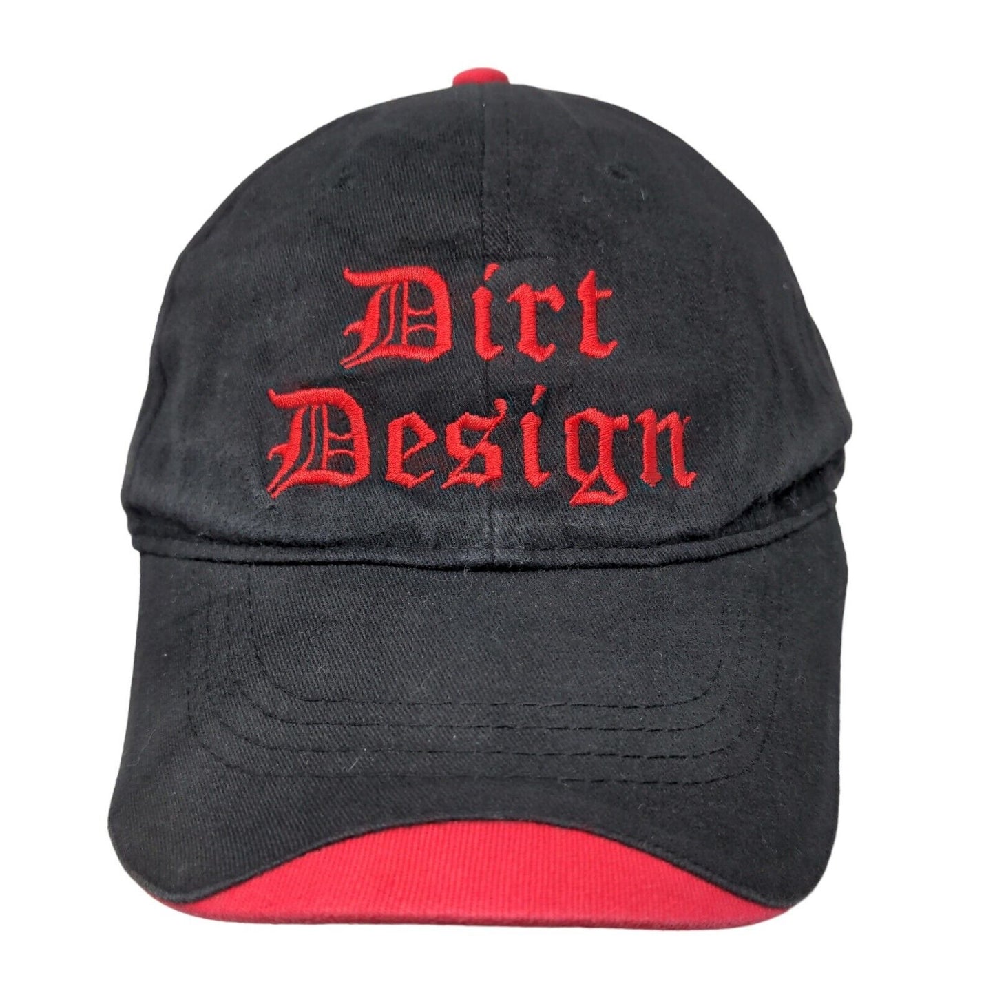 Hit Wear Men's Strapback Hat Black OSFA Embroidered Dirt Design Logo Cotton