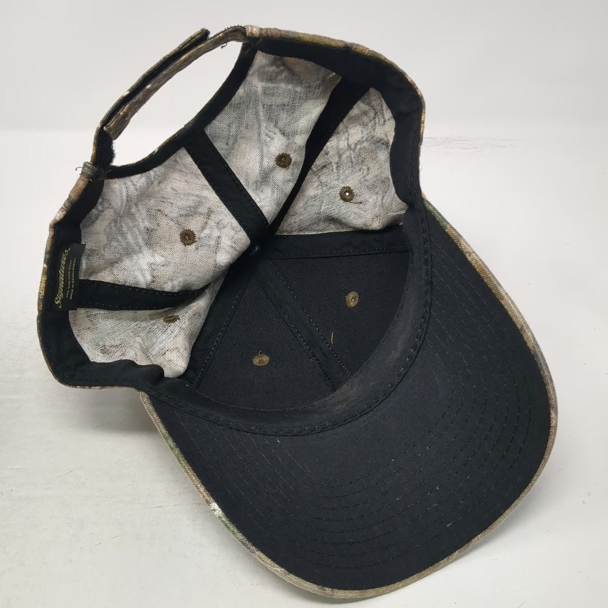 Signatures Realtree Camo Baseball Cap Brown OSFM Strapback Hat Hunting Fishing