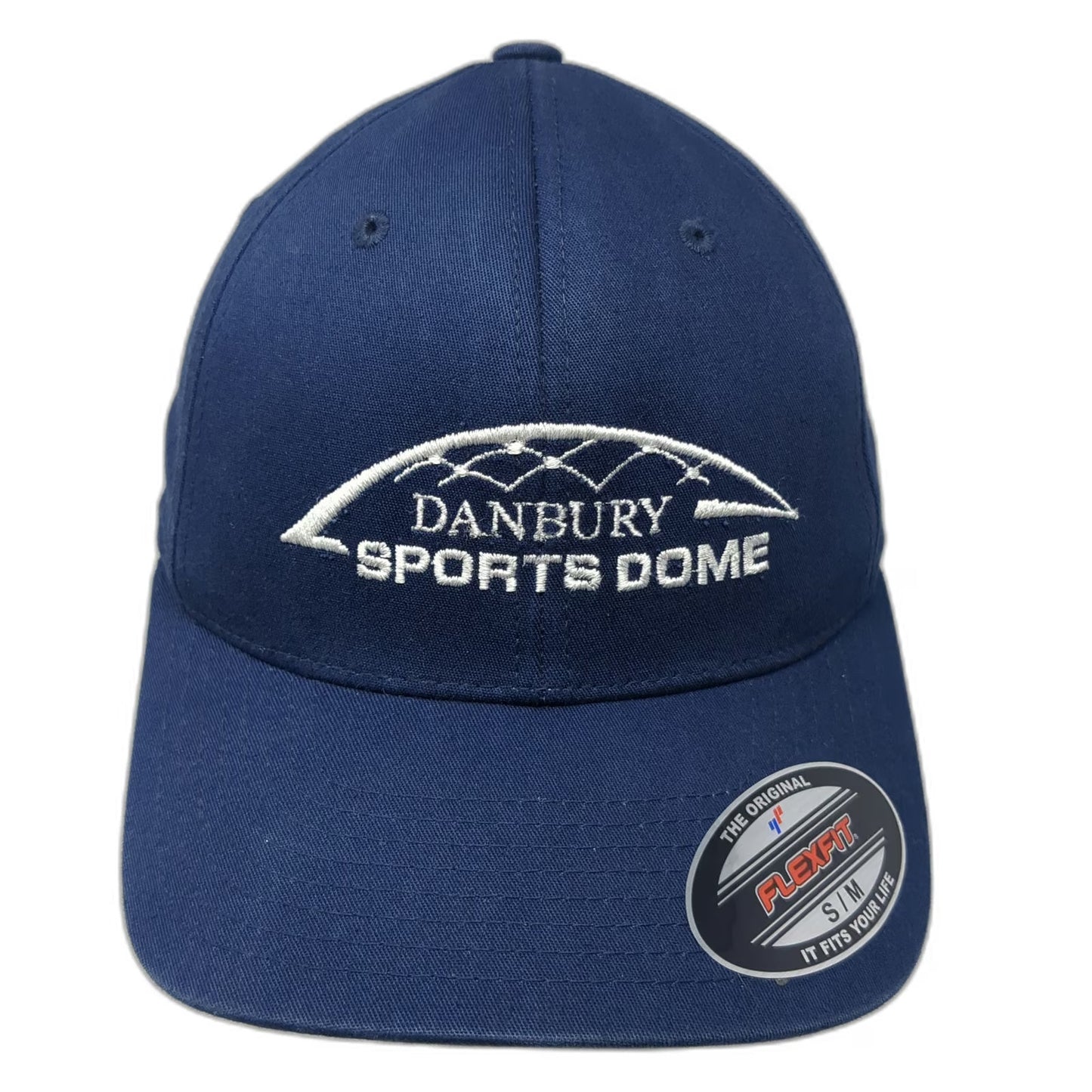 Port Authority Danbury Sports Dome Blue Baseball Cap M Flexfit Embroidered Hat