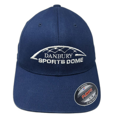 Port Authority Danbury Sports Dome Blue Baseball Cap M Flexfit Embroidered Hat
