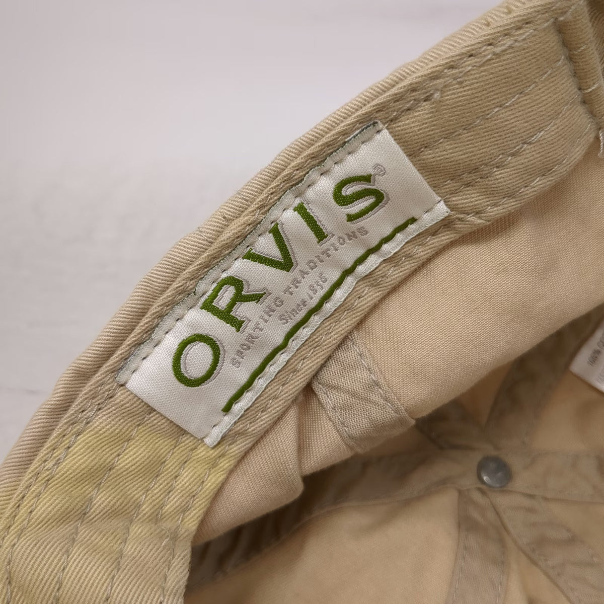 Orvis Baseball Cap Beige One Size World's Best Poppa Golf Bag Adjustable Hat