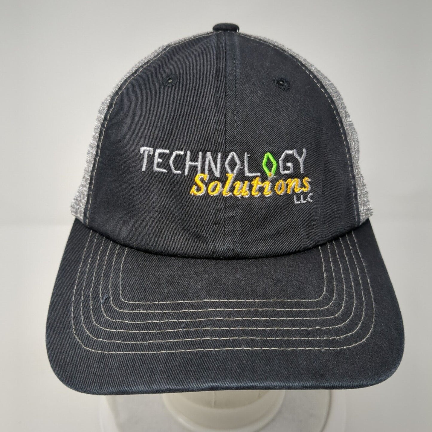 Technology Solutions LLC Slideback Trucker Hat Black One Size Mesh Back