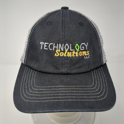 Technology Solutions LLC Slideback Trucker Hat Black One Size Mesh Back