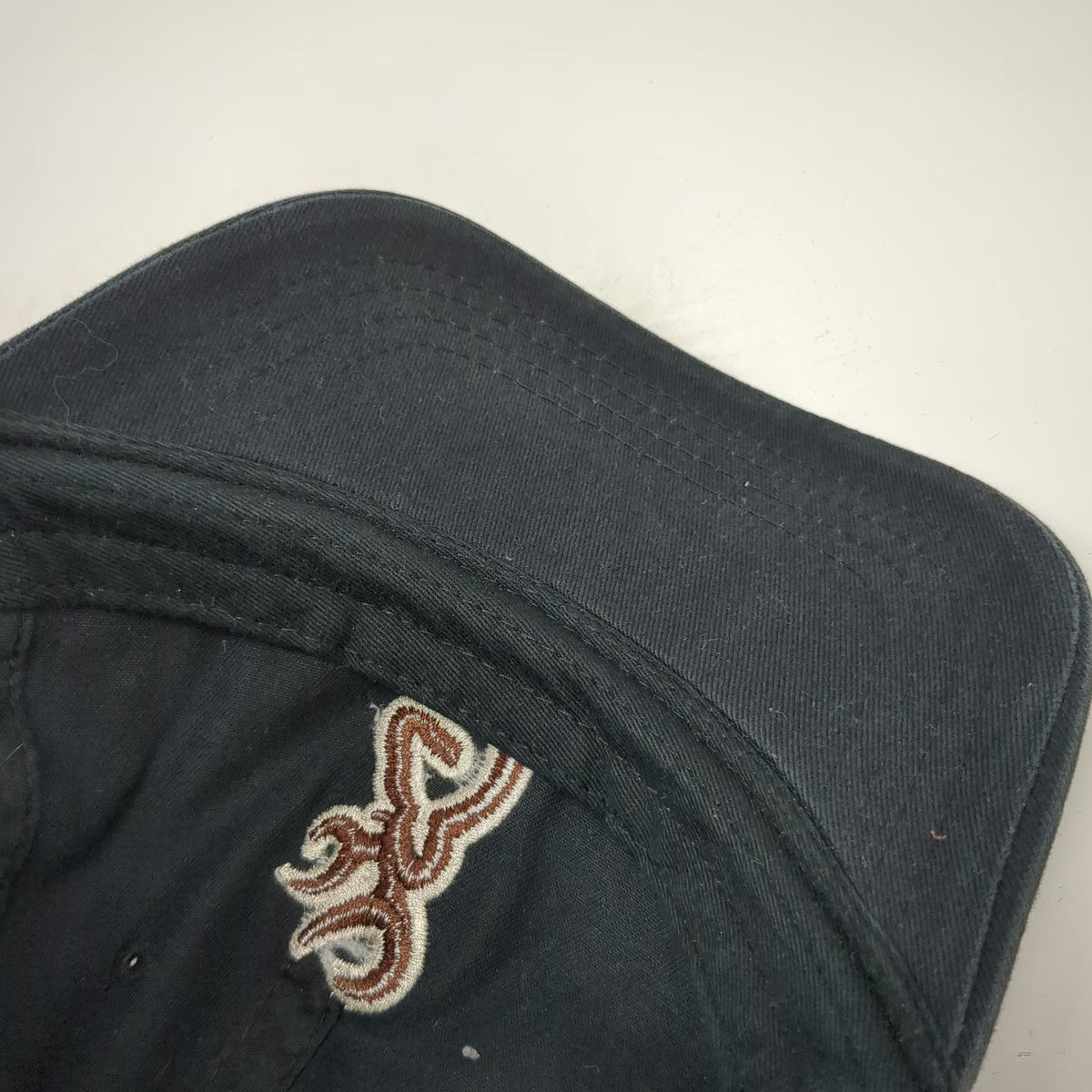 Browning Baseball Cap Black Brown White One Size Strapback Buckmark Logo Hat