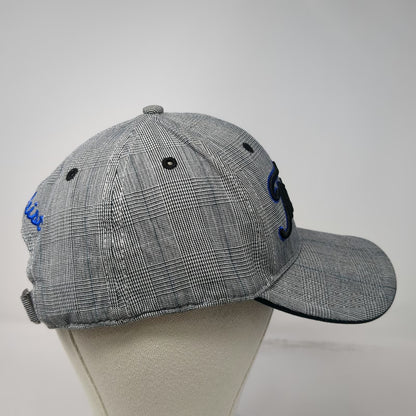 Titleist Baseball Cap Gray One Size Glen Plaid Cotton Adjustable Slideback Hat