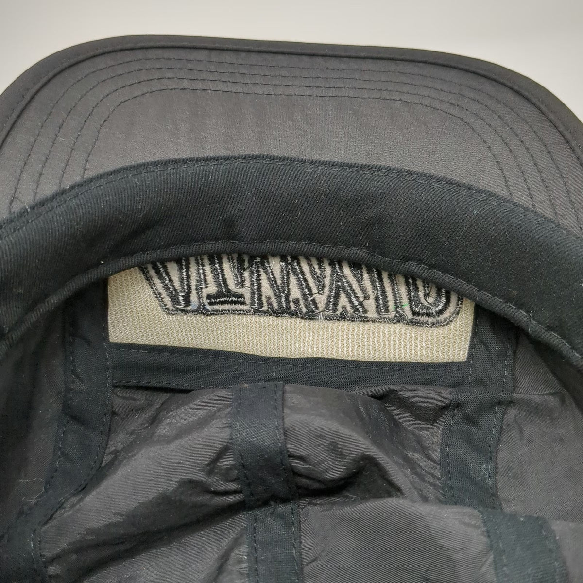 ATWYLD 5 Panel Hat Black One Size Flat Brim Slideback Tonal Logo Lightweight