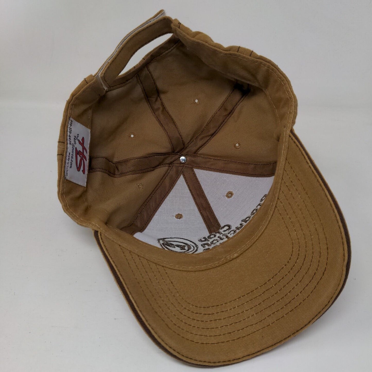 Crop Production Services Strapback Hat Tan One Size Embroidered 6 Panel