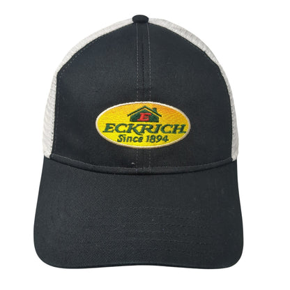 Eckrich Since 1894 Snapback Trucker Hat Black One Size Adjustable Mesh Back