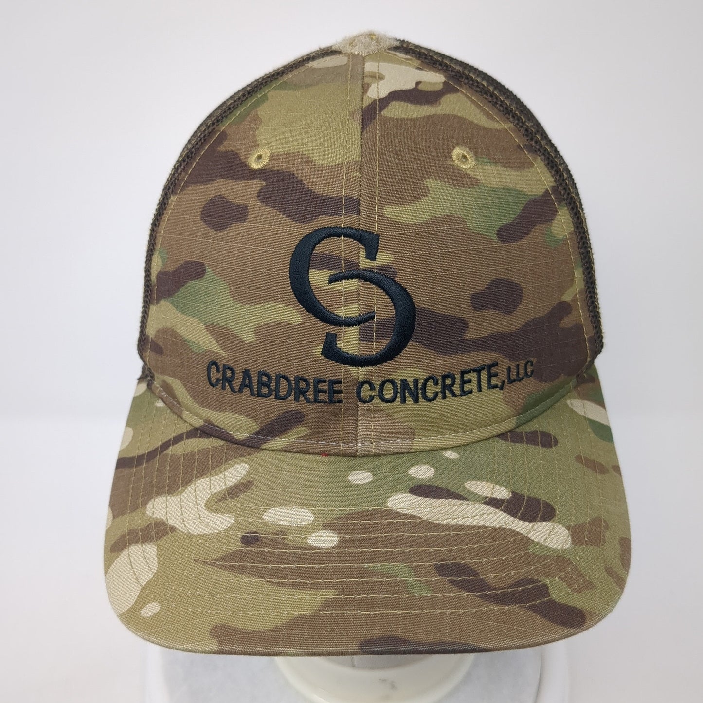 Crabdree Concrete LLC Snapback Trucker Hat Multi One Size Camouflage
