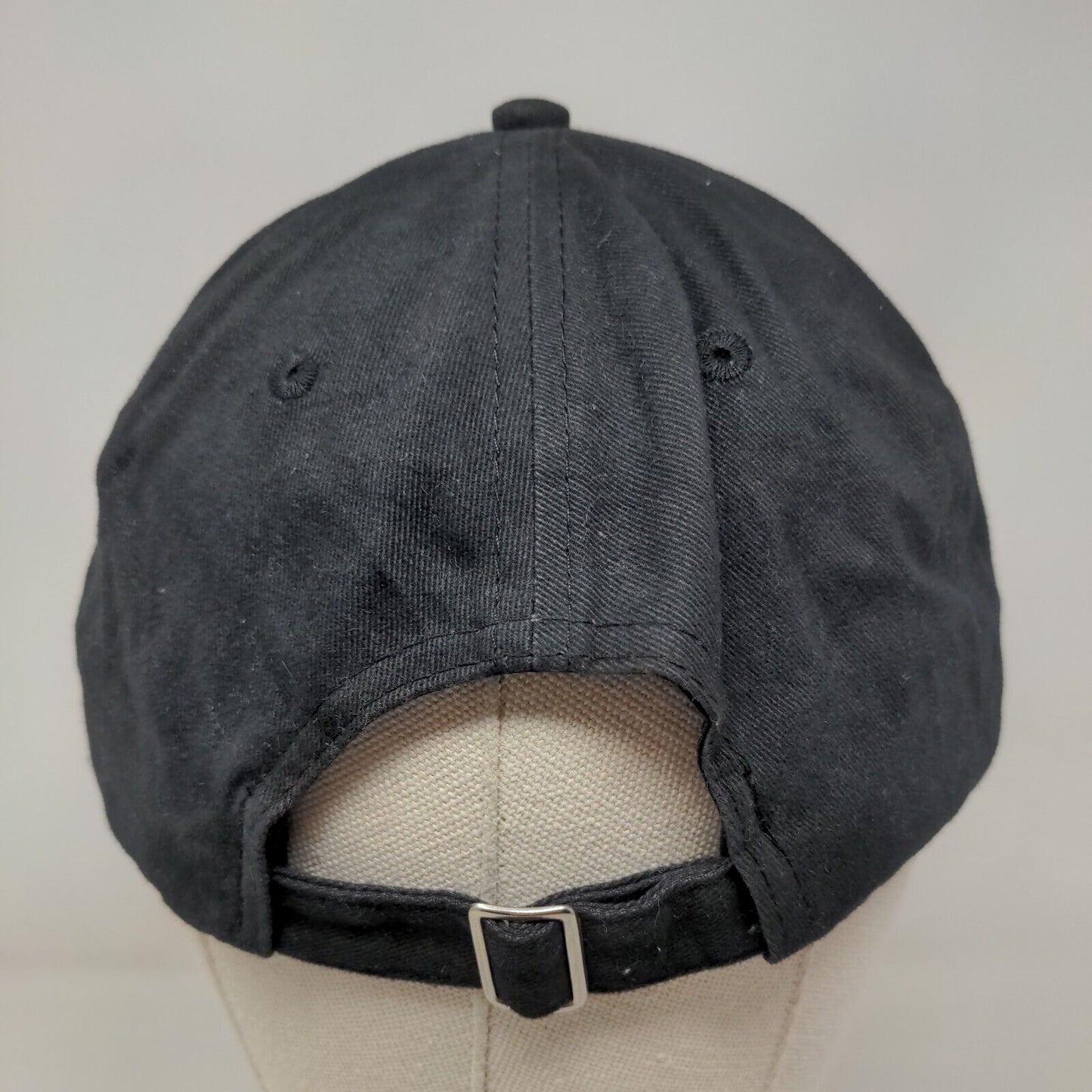 Mountain Moving Slideback Hat Black One Size Embroidered 6 Panel Port & Company