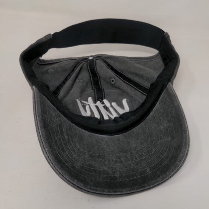 Yitty Ponytail Strapback Hat Gray One Size Stretch Embroidered Vented Holes