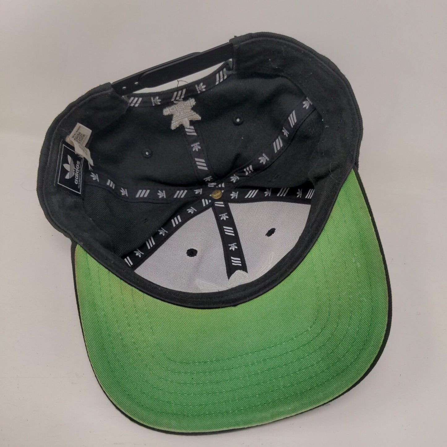 Adidas Snapback Hat Black OSFM Adjustable Embroidered Trefoil 6 Panel