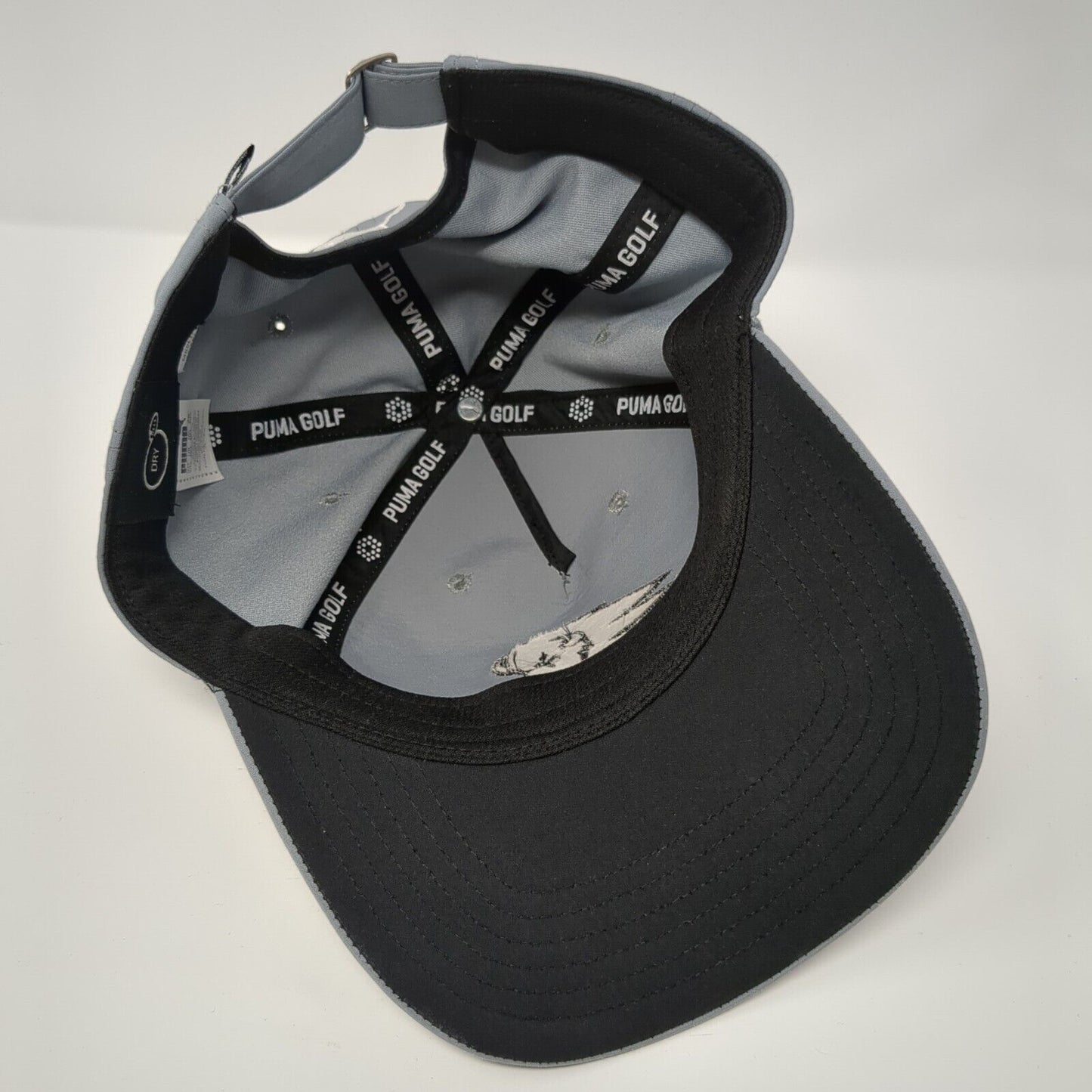 Puma Slideback Hat Dry Cell Gray OSFA Embroidered Buffalo Golf Logo