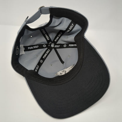Puma Slideback Hat Dry Cell Gray OSFA Embroidered Buffalo Golf Logo