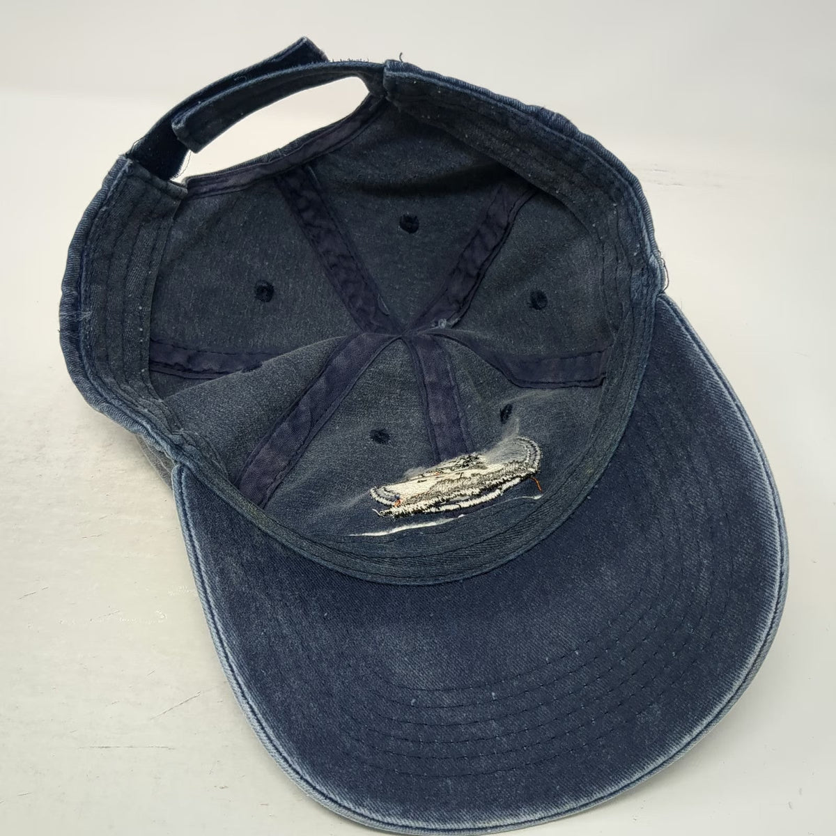 Blue Baseball Cap One Size Florida Keys Fishing Boat Embroidered Adjustable Hat