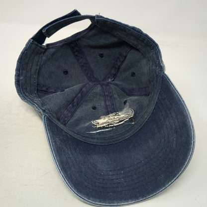 Blue Baseball Cap One Size Florida Keys Fishing Boat Embroidered Adjustable Hat