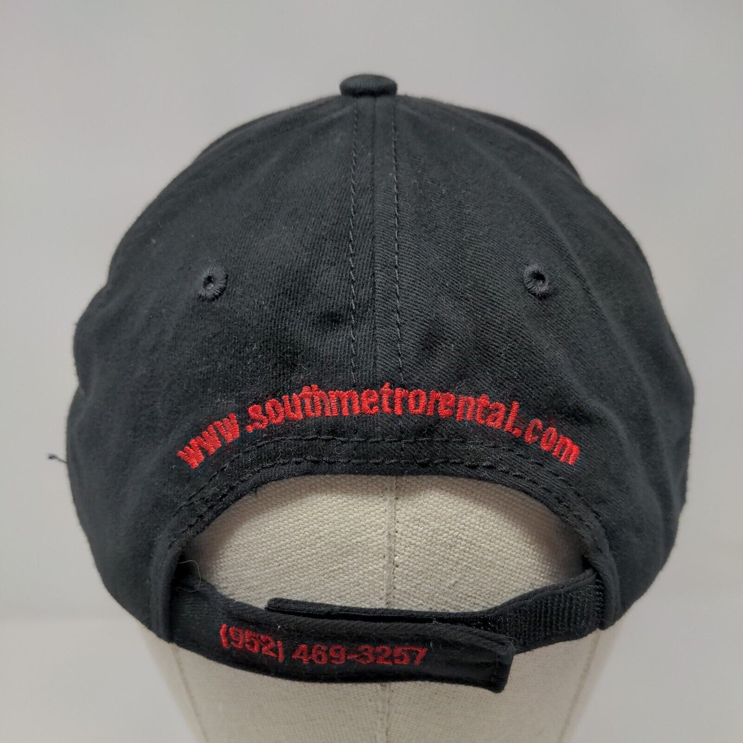 South Metro Rental Inc. Strapback Hat Black OSFA Embroidered Triple Crown